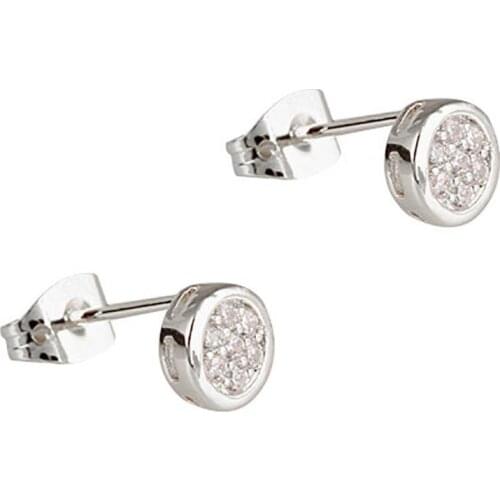 Fashion Lovely Round Zircon Ear Studs Women Girl Party Earrings Piercing Jewelry Charm