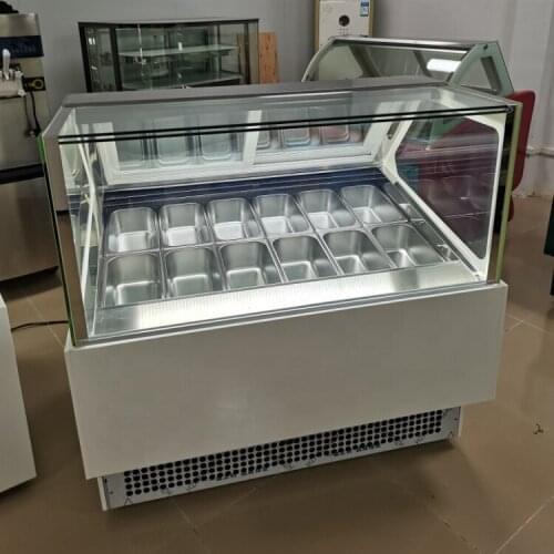 White color 12 trays freezer for ice cream/freezer display for ice cream/ice cream freezer commercial CFR BY SEA