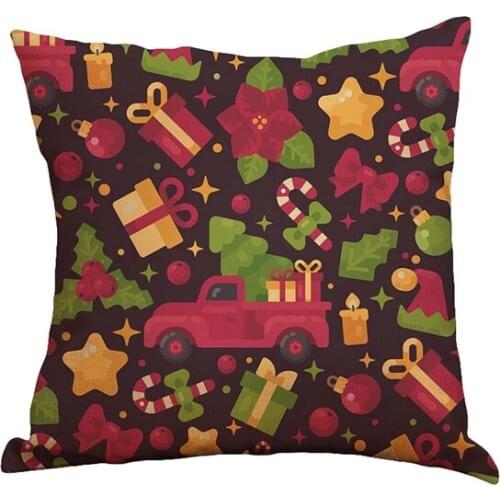 Pillow Covers 45x45 Breathable Linen Pillowcases Home Christmas Decorative Covers For Pillow Suit Couch Sofa Bed