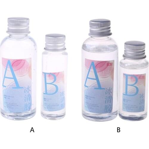 New 2 Pcs/set DIY Handmade Jewelry AB Hard/Soft Glue Crystal Specimen High Transparent Epoxy Glues Crafts Making Accessories