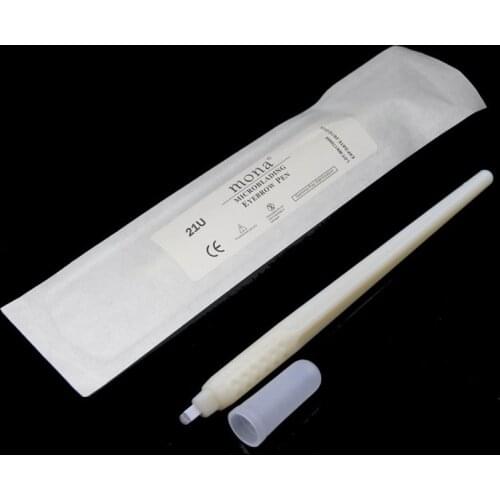 Disposable Microblading Manual Pen With Needles 21 Pin Eyebrow Tattoo Permanent Makeup U Shape Needles Blades