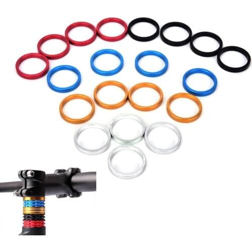 4pcs/set Aluminum Bike Headset Washer Mountain Bicycle Front Fork Washer Bike Stem Handlebar Spacers Ring Gasket