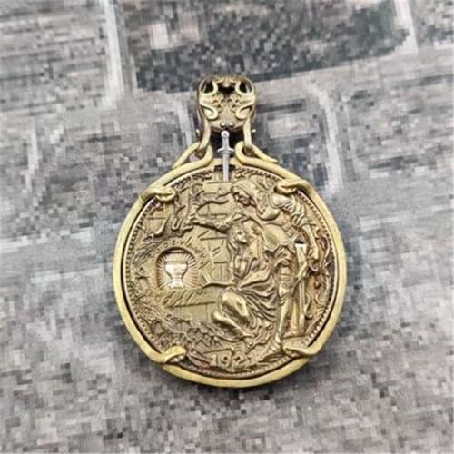 Wandering Coin Holy Grail European and American Style Mayan Organ Activity Coin Pendant Item