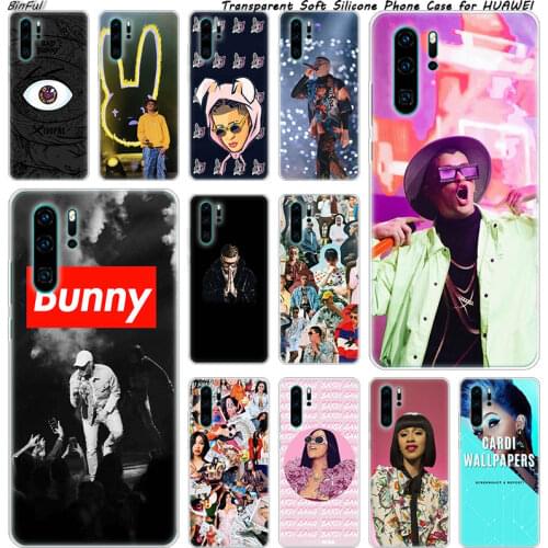 Hot Cardi B Bad Bunny Soft Silicone Phone Case for Huawei P30 P20 Pro P10 P9 P8 Lite 2017 P Smart Z Plus 2019 NOVA 3 3i Fashion
