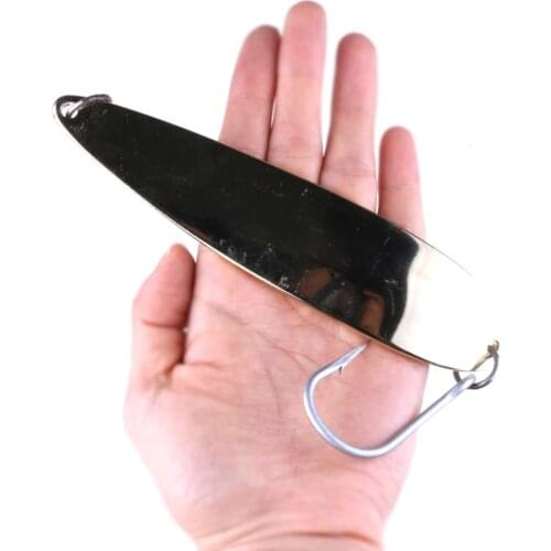22cm 198g Metal Spoon Fishing Lure Treble Single Hook Metal Sequins Spinnerbait Hard Bait Tackle