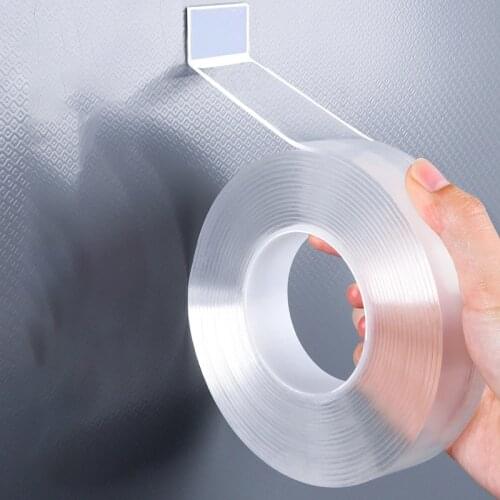2PCS 5M Strong Wall Stickers Double-Sided Adhesive Reusable Waterproof Tape Can Clean Household Bathroom Kitche