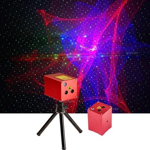 Sharelife Portable GB Hypnotic Aurora Green Star Laser Projector Light Battery Tripod USB DJ Party Outdoor Stage Lighting Effect