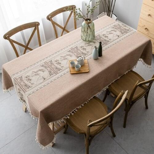 Cotton and Linen Tablecloth Rectangular Table Runner Coffee Table Cloth Table Cloth Rectangular Manteles Table Cover