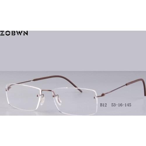 Super light titanium rimless Fashion Eye Glasses Frame Brand Eyeglasses women Clear Lens Eyewear Oculos De Grau myopia quadros