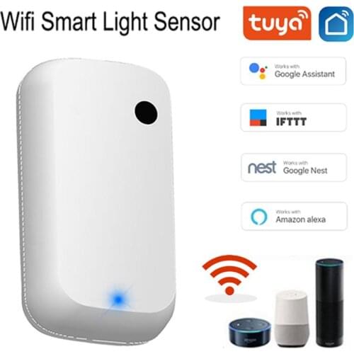 Smart Home Light Sensor Working With Smart Life App Linkage Intelligence Illumination Sensor Tuya smart white light sensor