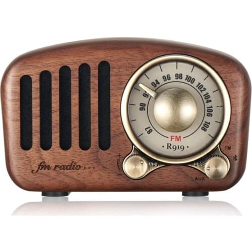 Retro Wood FMSD MP3 Radio Bluetooth5.0 Speaker Vintage portable Radio With Old fashioned Classic Style Strong Bass Enhancement