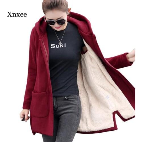 Womens Hooded Wool Coat Long Sleeve Jackets Outerwear Female Bulk Thin Hoodies Jackets