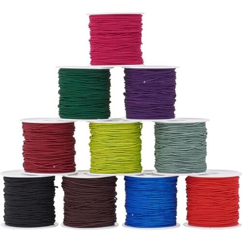 10 Roll Mixed Color 1mm Diameter Elastic Stretch Cord Elastic Fibre Rope Bracelet Beads Strings Hair Strips Accessory DIY