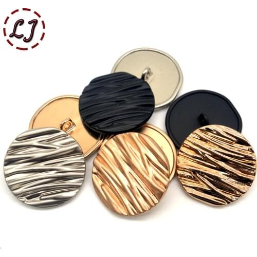 10pcs/lot new fashion decorative buttons high quality metal sewing buttons for women shirt suit overcoat accessory crafts diy