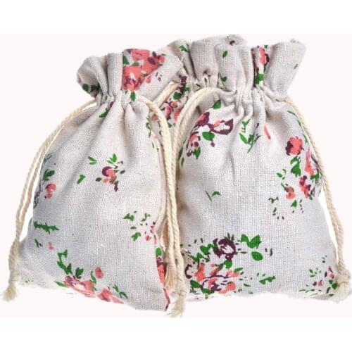 100 Pcs Organza Bags Colorful Cotton Jewelry Packaging 10x14 cm Drawstring Gift Bags Candy Printing Pouches & Bags Dropshipping