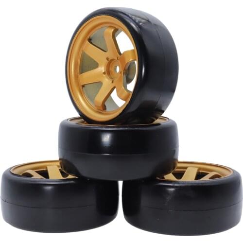 4PCS 1/10 Drift On Road Car Tires Wheels Hub Rim 60mm for 1:10 RC HSP HPI Sakura TT01 Tamiya Traxxas D4 Drifting Car Accessories