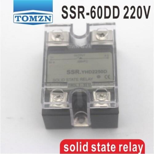 60DD SSR Control voltage 3~32VDC output 5~220VDC DC single phase DC solid state relay