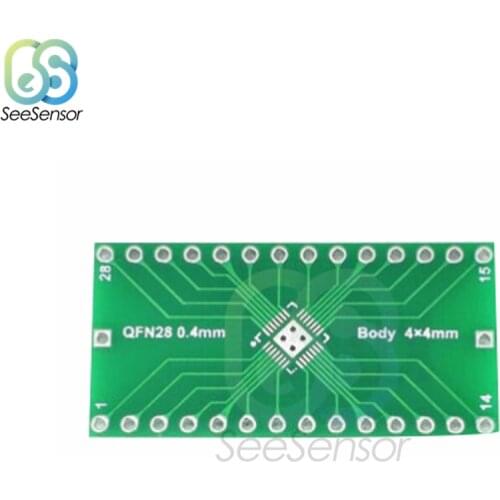 1Pcs HTQFP QFN28 to DIP28 QFN28 0.5/0.4mm QFP28 QFP28 PQFP LQFP Adapter Plate