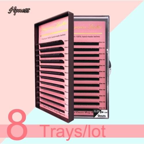 Free Shipping Eye Lashes Extension 3D Individual lash Silk Mink Eyelash Extension 8-15mm All Sizes Premium Soft Lashes