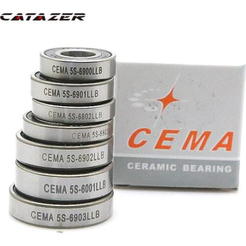 Cema Hybrid Ceramic Bicycle Bearings Cycling Bracket Bottom Bearing 6001/6801/6802/6803/6900/6901/6902/6903 Bike Hub Bearing