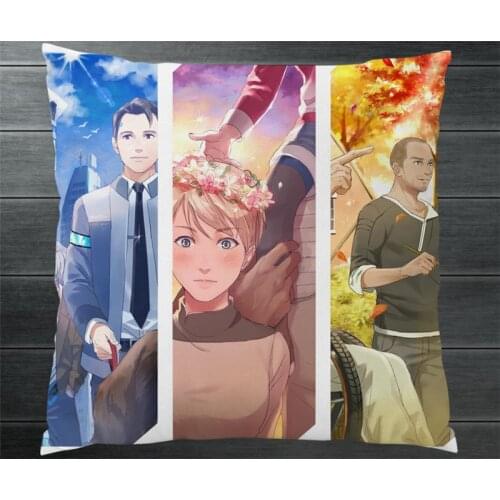 Detroit:Become Human Connor Hanke Markus Kara Two Side Pillowcases Fanart Pillow Cushion Case Cover Collection Cosplay Gift P2