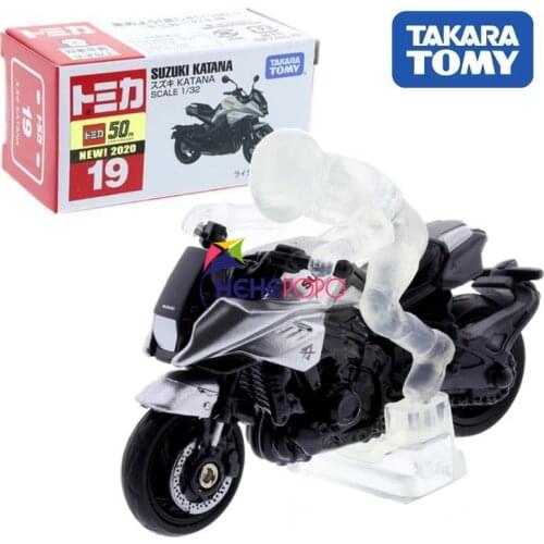 Baby Kids Toys Takara Tomy Tomica #19 Suzuki KATANA Silver M. Driver Figure Scale 1/32 Car Motor Vehicle Diecast Metal Model