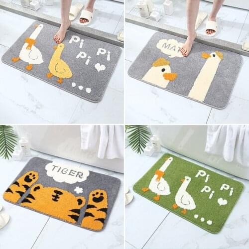 Home Bath Mat Coral Fleece Bathroom Carpet Water Absorption Non-slip Memory Foam Absorbent Washable Rug Toilet Floor Mat 40X60CM