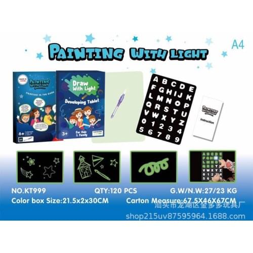 Childrens Glowing Magical Graffiti Drawing Board Baby Luminous Fluorescent Writing Board Lamp Drawing Board