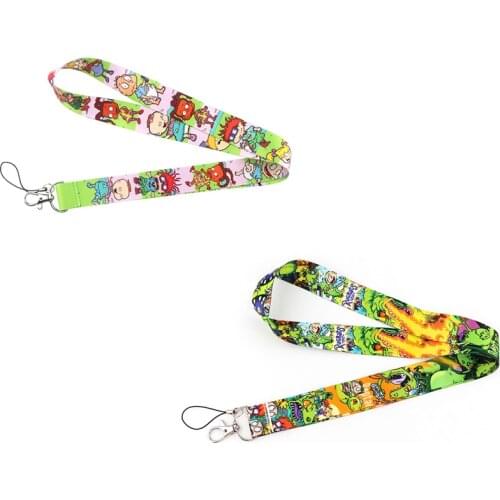 J2807 Cartoon Keychain Accessories Dinosaur Mobile Phone ID Badge Holder Keys Straps Neck Lanyard Camera