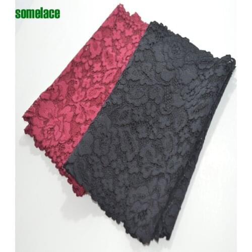 10Yards Lace Trim Black,Red Hollow Pattern Embroidered Scalloped Tulle Lace 19cm Wide High Quality Wedding Skirt Garment