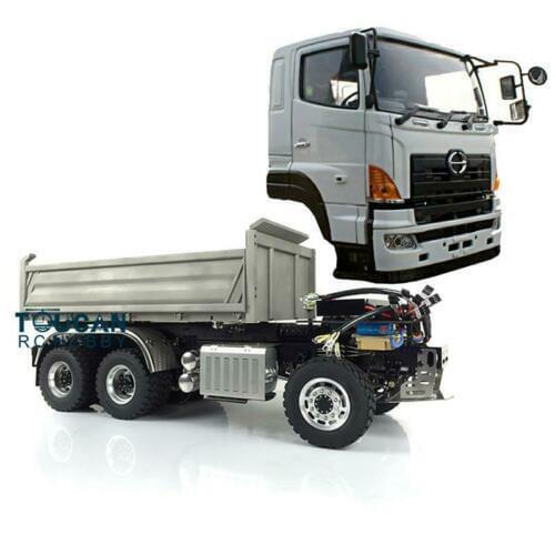 LESU 1/14 Scale HN 6x6 Hydraulic 3-way RC Dumper Truck Tmy Model Motor DIY ESC Light Sound System THZH0208-SMT2