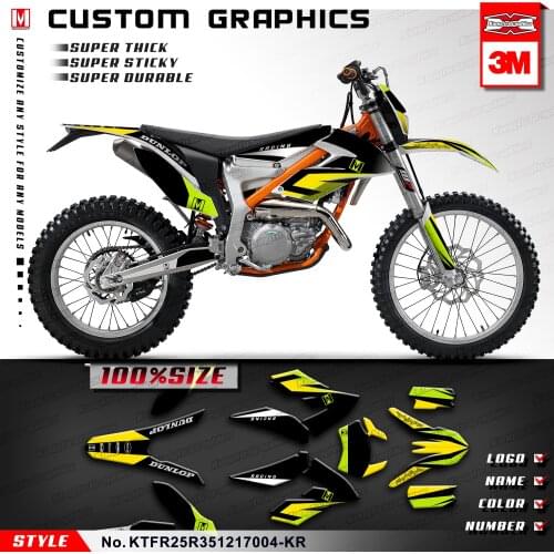 KUNGFU GRAPHICS Dirt Bike Personalized Sticker Kit for Freeride 250 350 2012 2013 2014 2015 2016 2017, Customizable