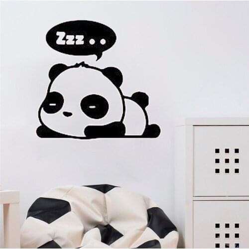 Wall Decal Cute Panda Nursery Decals Panda Decal Animal Panda Wall Decal Wall Stickers Vinyl Removable FM-153