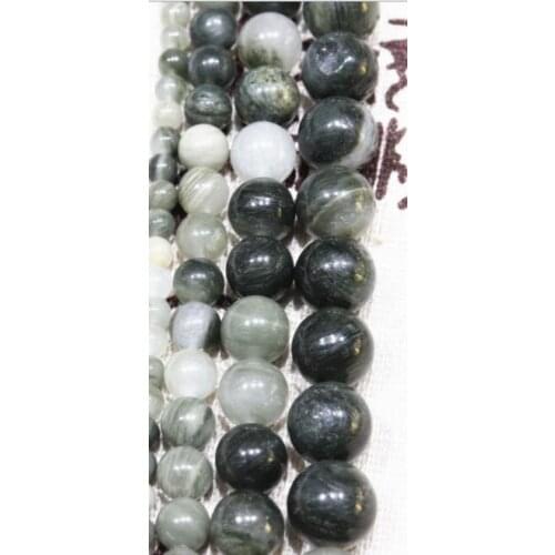 Natural Stone Green grass stone Beads Strand Round Loose 15" Strand4 6 8 10 12MM Pick Size For Jewelry Making bracelet fdg4gs