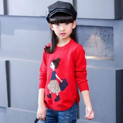 2018 new winter Girls Kids fashion casual cartoon sweater comfortable cute baby Clothes Children Clothing