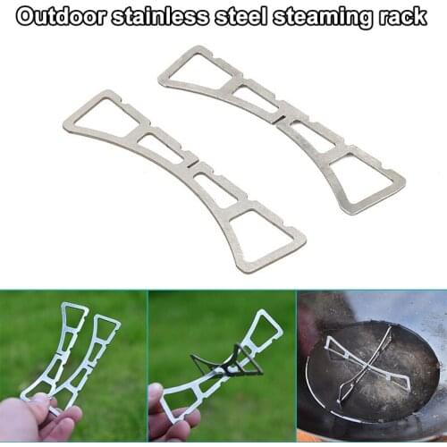 Outdoor Camping Stainless Steel Steaming Rack 12.5*3cm Portable Mini Pot Holder for Pot Accessories UD88