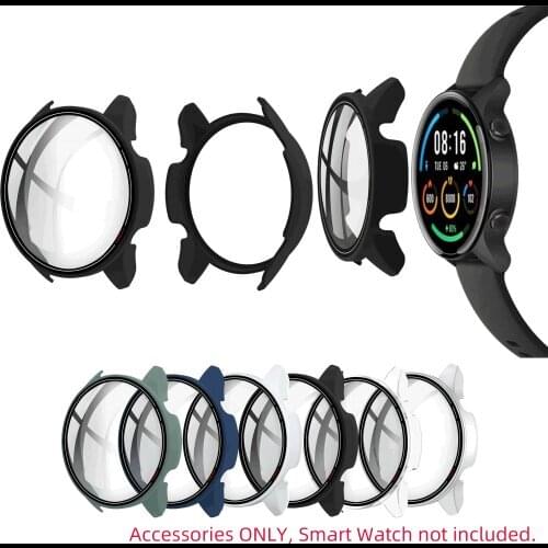Full Screen Glass Protector Case Shell Edge Frame For Xiaomi Mi Watch Color Sports Version Smart Watch Protective Bumper Cover