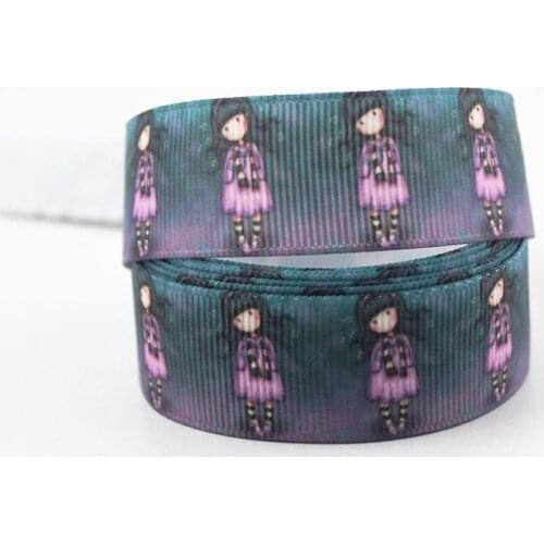 Custom girl printed grosgrain ribbon stripe ribbon 9mm-75mm 10/25/50 yards wedding decorative ribbons DIY craft webbing