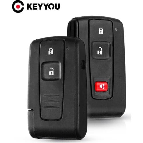 KEYYOU 2/3 Button Remote Smart Car Key Cover For Toyota Prius 2004 - 2009 Corolla Verso Camry With / No Uncut Blade