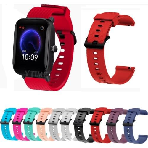 Silicone Strap Bracelet For Huami Amazfit Bip U Pro Smart Watch Band 20mm Wristband For Amazfit Bip S/GTS 2/GTR 42mm Accessories