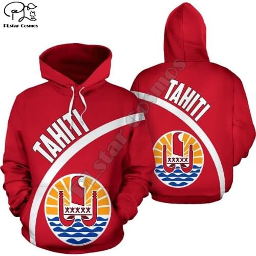 NewFashion French Polynesia Art Tahiti Country Flag Tribal Culture Retro Tracksuit 3DPrint Men/Women Autumn Colorful Hoodies B12