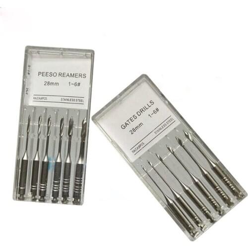 Dental Endodontic Reamer drill burs 6Pcs Dentist MaterialsTooth root canal repair enlarged drill bit dental clinic dentist tools