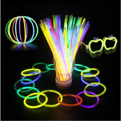 20cm Glow in the Dark Night Light Sticks Christmas Party Concert Supplies Fluorescent Bracelets Glow Sticks Wedding Party YH769