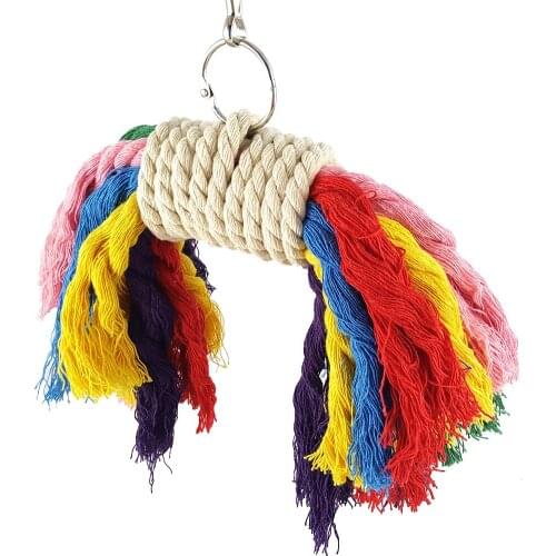 Pet Products Bird Supplies Parrot Cotton Rope Bite Toy Bird Toy Cotton String Toys For Parrots Bird 2pcs/lot