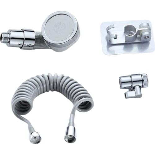 Bathroom Wash Face Basin Water Tap External Shower Head Set With Holder