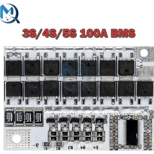 3S/4S/5S BMS 12V 16.8V 21V 18V 3.7V 100A Li-ion LMO Ternary Lithium Battery Protection Circuit Board Li-Polymer Balance Charging