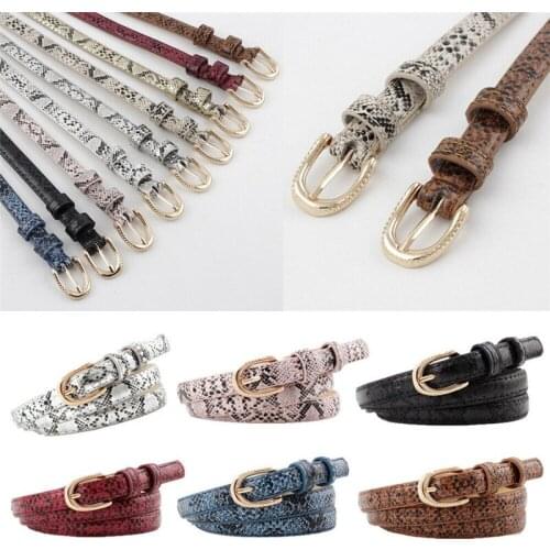 Women Belt Classic Fashion Snake Skin Leather Waistband Wide Belt Strap Belts