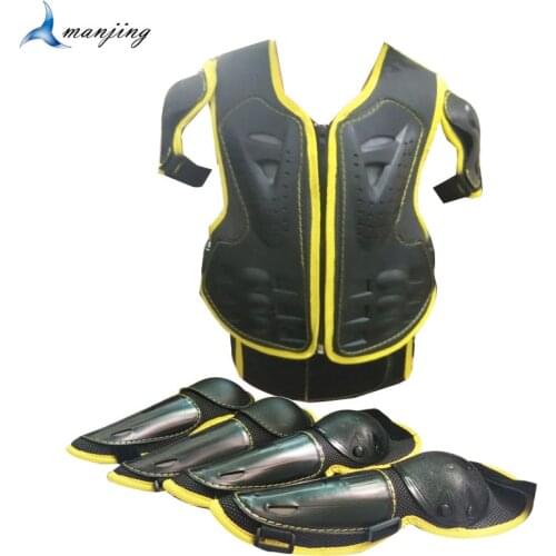 Yellow Child Youth Downhill Body Vest Armor Kid Motocross Off Road Racing Riding Protector Chest Spine Protection Gear Waistcoat