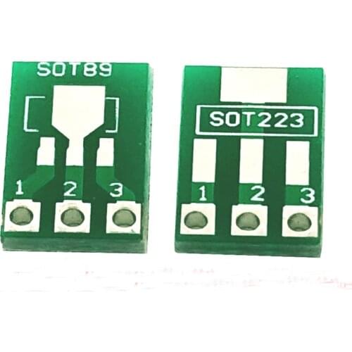 10pc Adapter Plate SOT89 To DIP SOT223 TO DIP Adapter PCB Board Converter pcb Double Side PCB 1.5mm 2.3mm to 2.54m Pitch