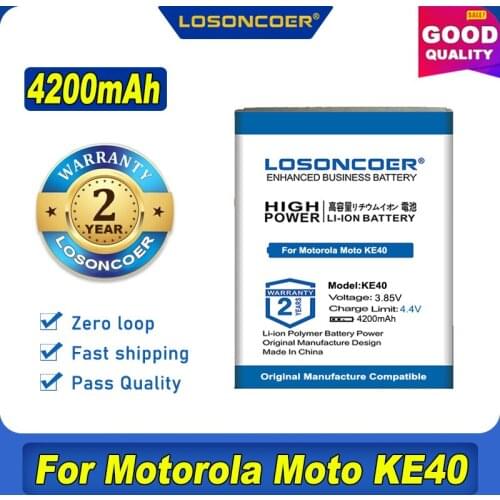 100% Original LOSONCOER 4200mAh KE40 Battery For Motorola Moto E6 XT2005 XT2005-3 XT2005-4 XT2005DL